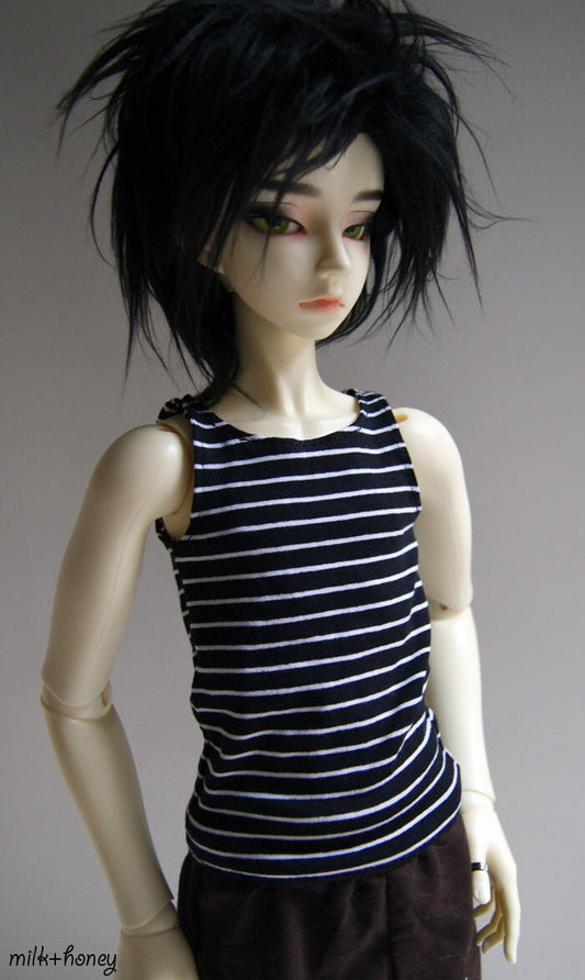 60cm/SD13 BJD Boy Black Stripe Tank Top