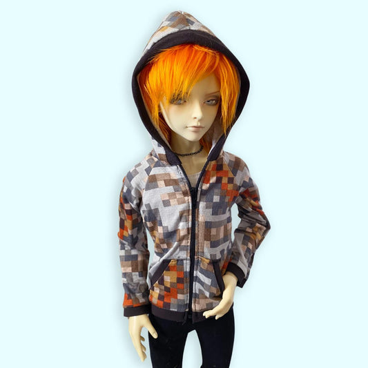 60cm / SD13 BJD Pixel Grid Hoodie