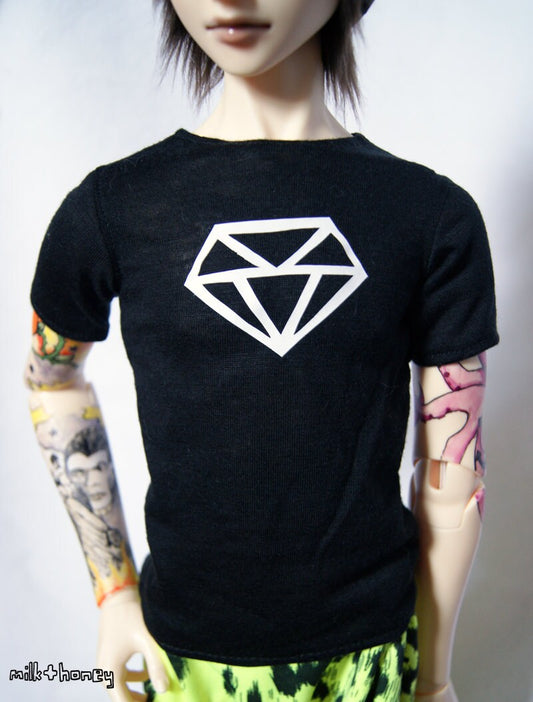 70cm/Super Gem Boy BJD Black Diamond T-shirt