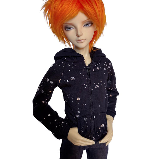 60cm / SD13 BJD Silver Paint Dot Hoodie