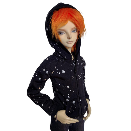 60cm / SD13 BJD Silver Paint Dot Hoodie
