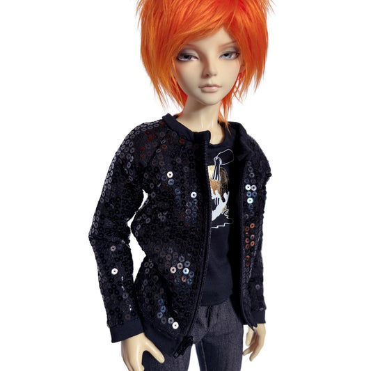 60cm / SD13 BJD Black Sequin Jacket