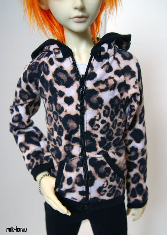 60cm / SD13 BJD Leopard Print Hoodie