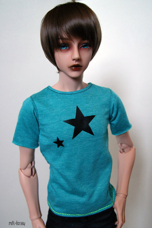 70cm/Super Gem Boy BJD Teal Star T-shirt