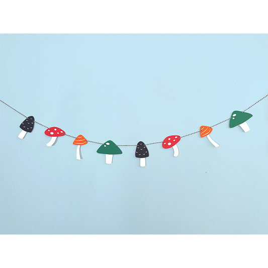 Toadstool & Mushroom Paper Garland