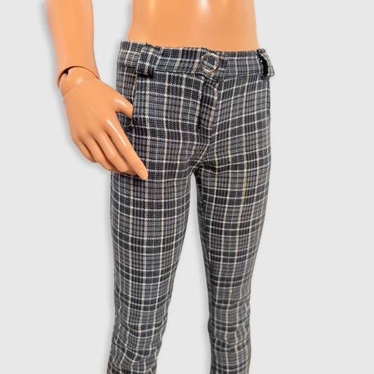 60cm / SD13 BJD Boy Grey Plaid Skinny Pants