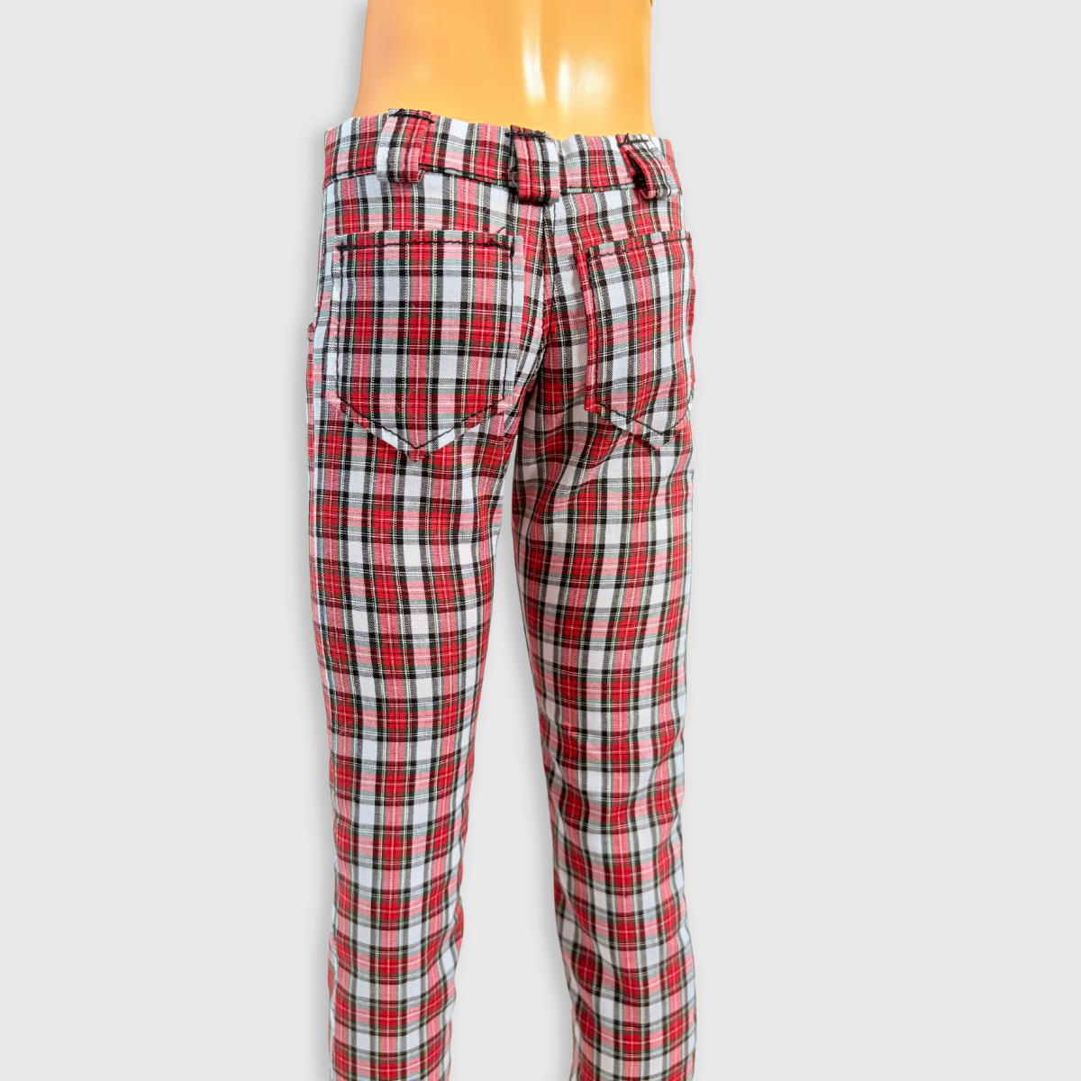 60cm / SD13 BJD Boy Red/White Plaid Skinny Pants