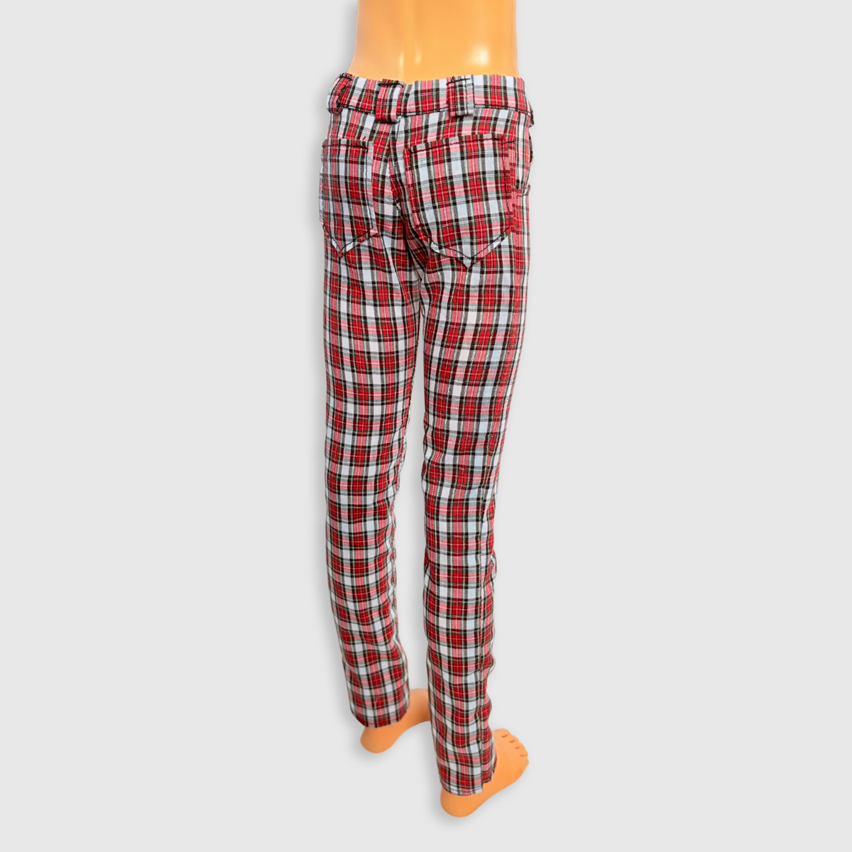 60cm / SD13 BJD Boy Red/White Plaid Skinny Pants