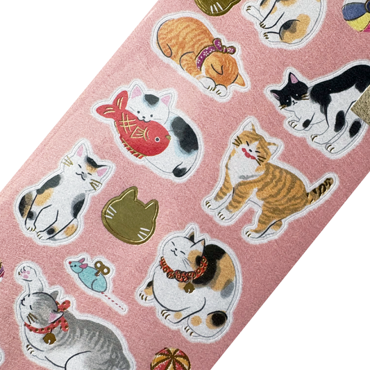 Japanese Cats Paper Sticker Sheet