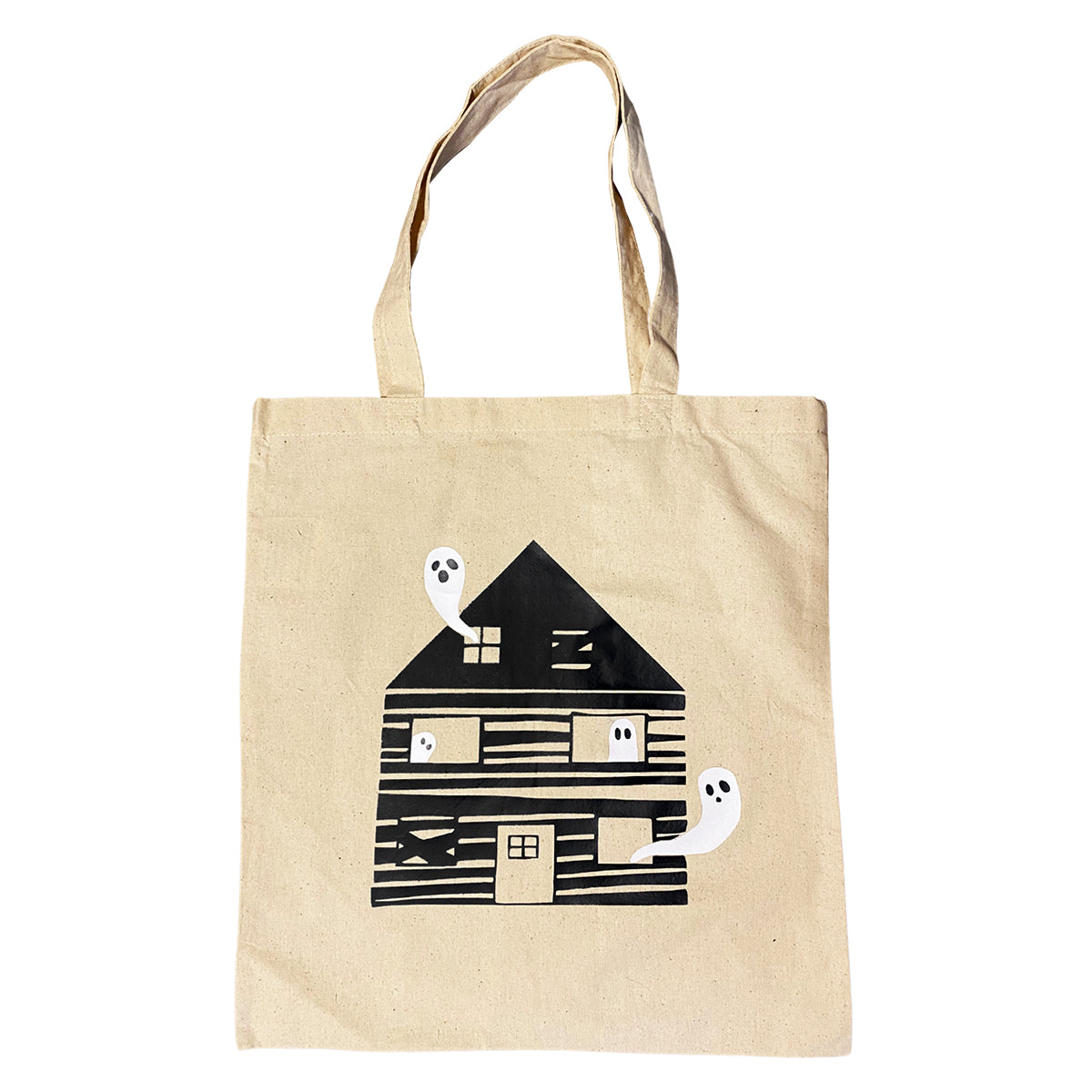 Haunted House Glow in the Dark Halloween Tote Bag