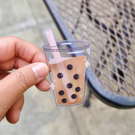 Boba Tea Clear Sticker