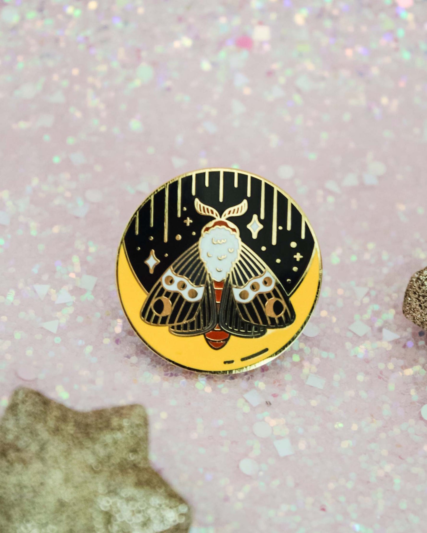 Moonlit Moth Enamel Pin