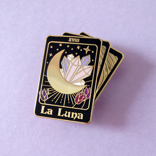 La Luna Tarot Card Enamel Pin