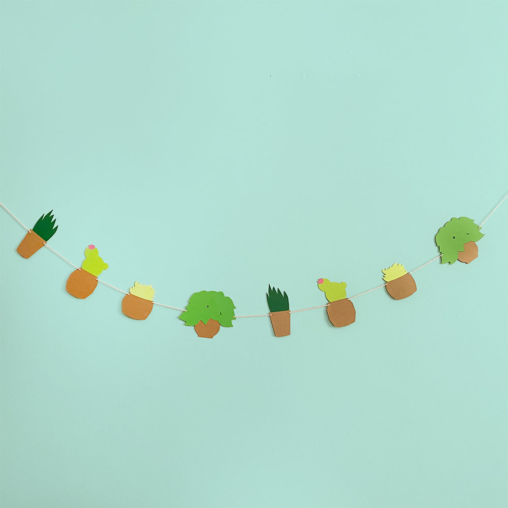 Potted Plants Paper Garland