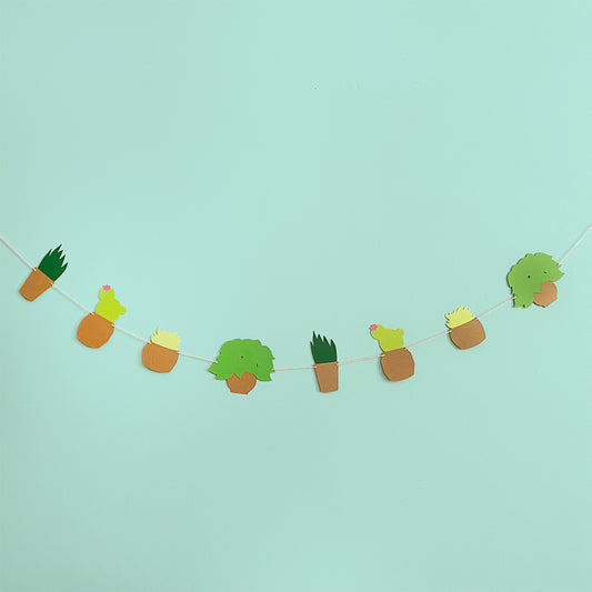 Potted Plants Paper Garland