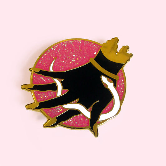 White Snake Familiar Hard Enamel Pin - Gold Crow Co.