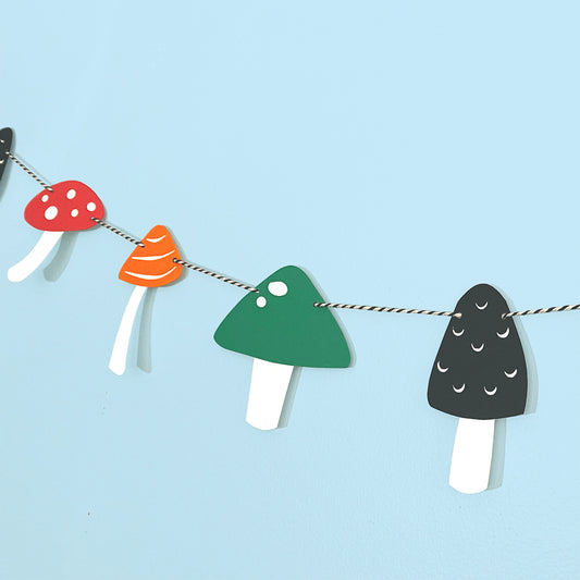 Toadstool & Mushroom Paper Garland