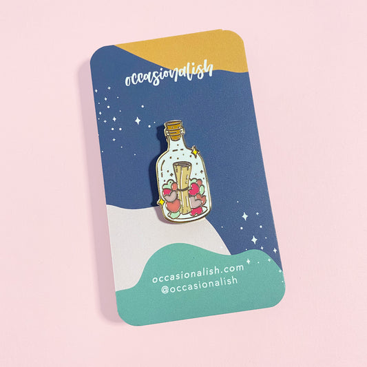 Message in a Bottle Enamel Pin