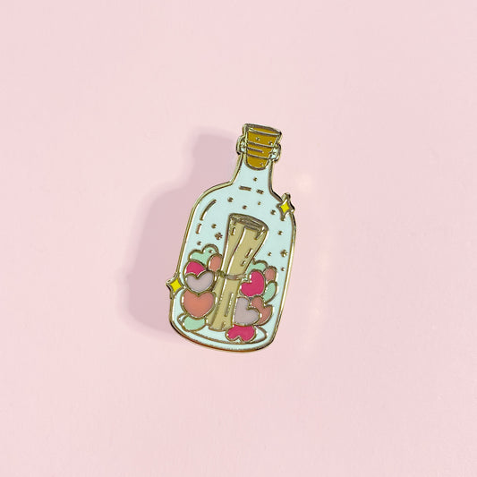 Message in a Bottle Enamel Pin