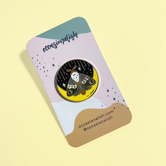 Moonlit Moth Enamel Pin