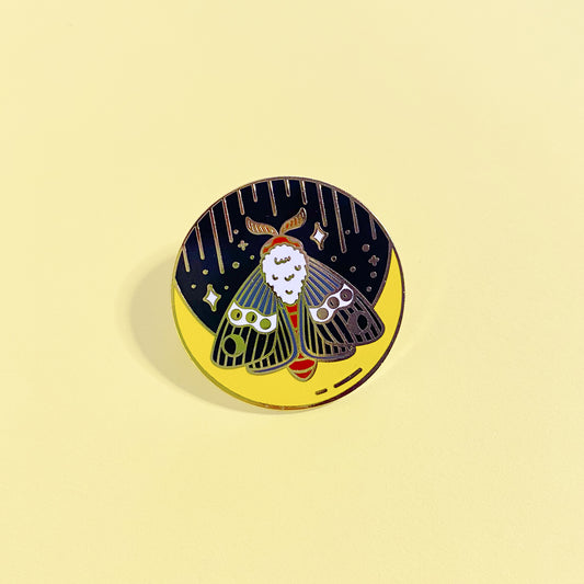 Moonlit Moth Enamel Pin