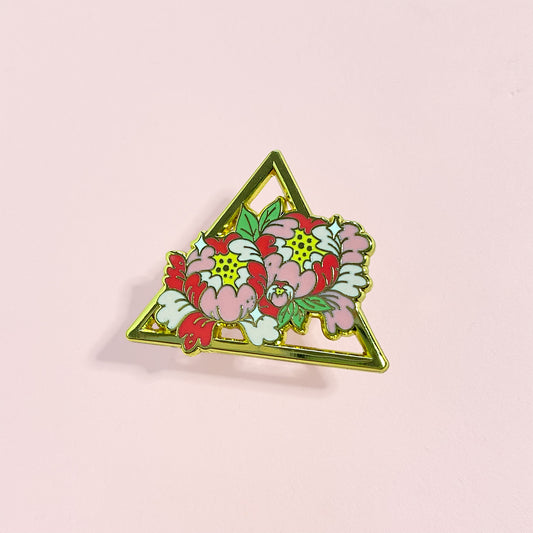 Pink Peony Enamel Pin