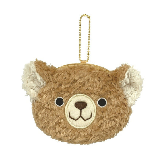 Fuzzy Bear Plush Zipper Pouch