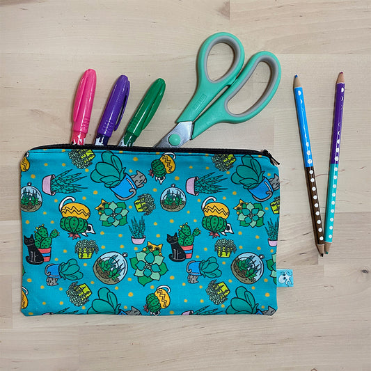 Succulent Cats Zipper Pouch