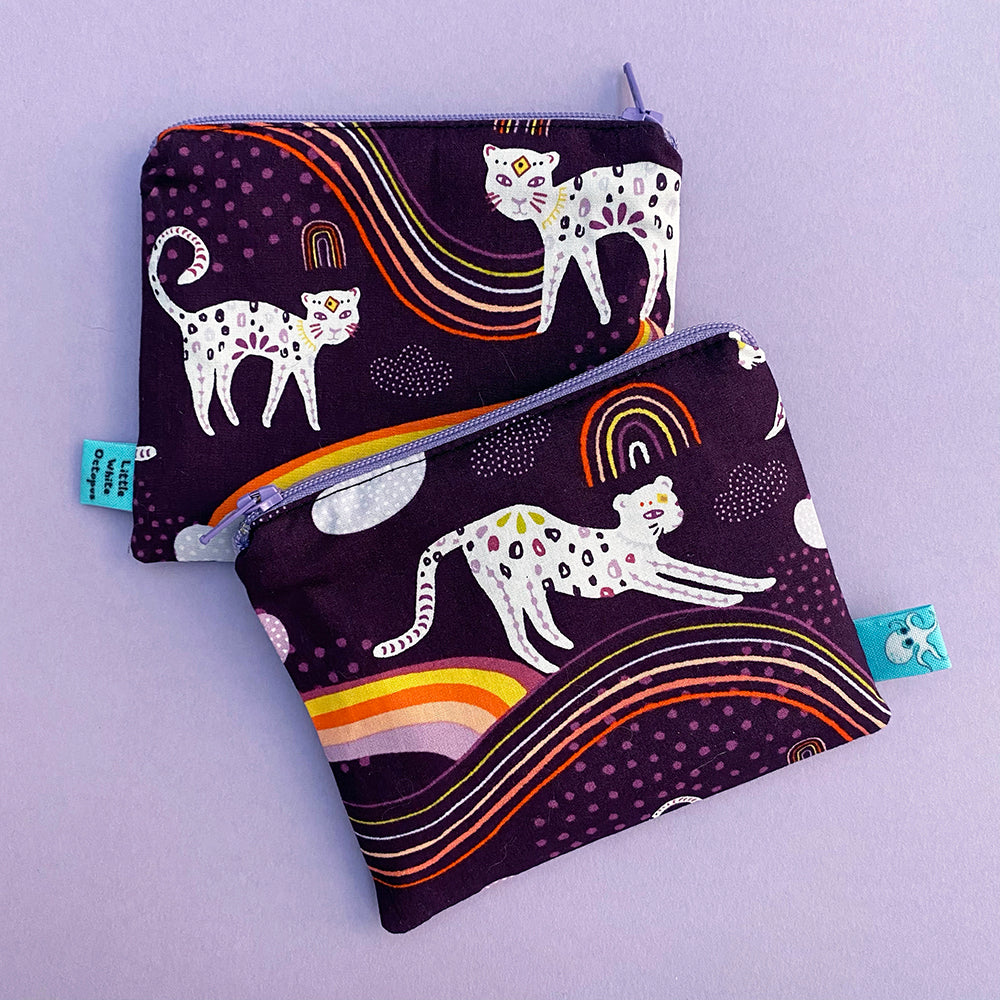 Rainbow Leopard Mini Zipper Pouch
