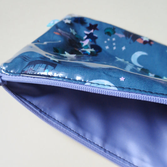 Neverland Large Confetti Zipper Pouch