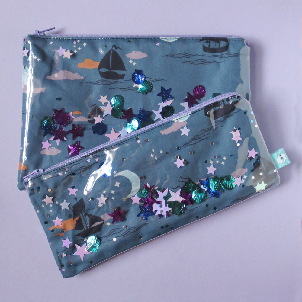 Neverland Large Confetti Zipper Pouch
