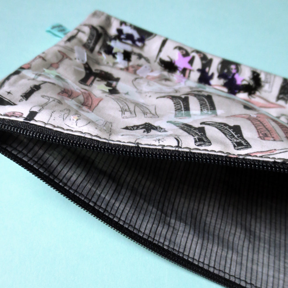 Witchy Stuff Large Confetti Zipper Pouch