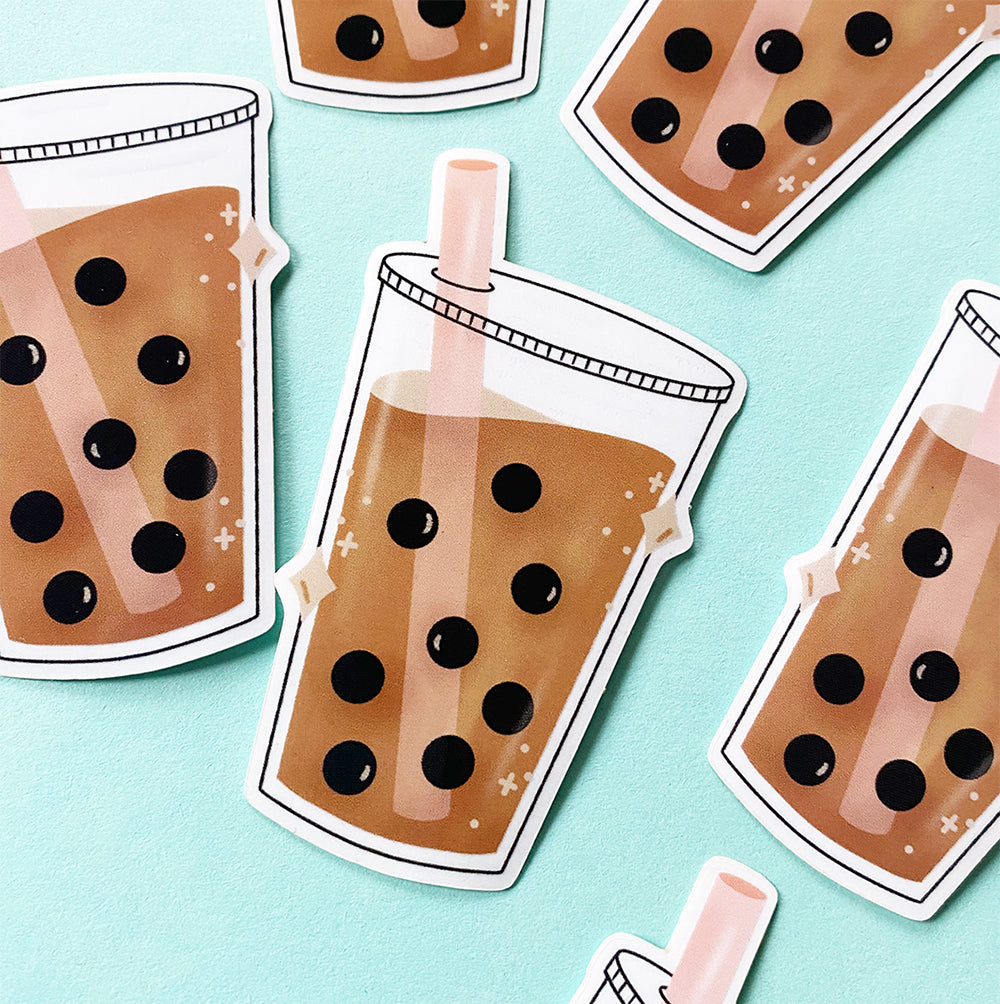 Boba Tea Clear Sticker