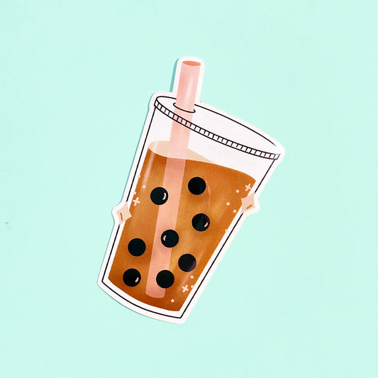 Boba Tea Clear Sticker