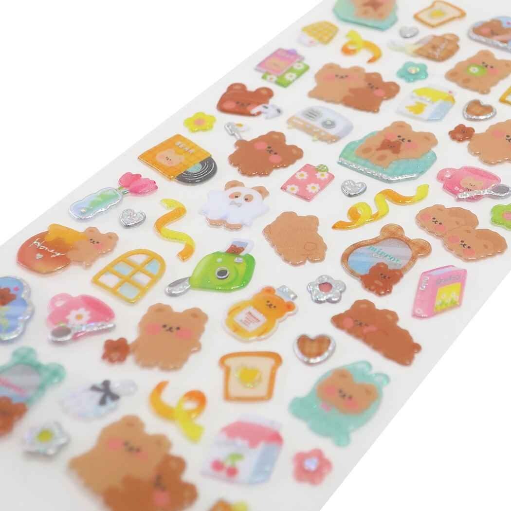 Glitter foam stickers - Winter bears 10 pcs - KSPI-120