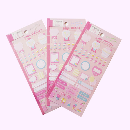 Pink Deco+ Planner Sticker Sheet