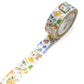 Decorative tape with artistic illustrations on a white background