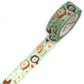 Washi tape with breakfast-themed design on a white background