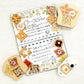 Toast Breakfast Washi Sticker & Tape 2-Pack featuring toast slices and breakfast-themed sticky notes on a notebook page