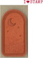 Rubber stamp with a crescent moon and stars design called Midnight Sky Window Rubber Stamp.
