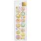 Little Retro Flowers Sticker Sheet with vintage floral designs in pastel colors and gold accents for stationery decor.