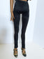 60cm/SD13 BJD Girl Grey Stretch Suede Leggings displayed on a doll wearing patterned shoes against a neutral background