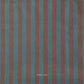 Fabric with vertical teal and brown stripes and 'Fableism' branding.