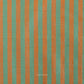 Fabric with green and orange vertical stripes, featuring the brand 'Fableism'.