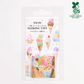 Ice Cream and Cone Washi Sticker Roll featuring colorful ice cream cone designs on decorative tape for stationery use.