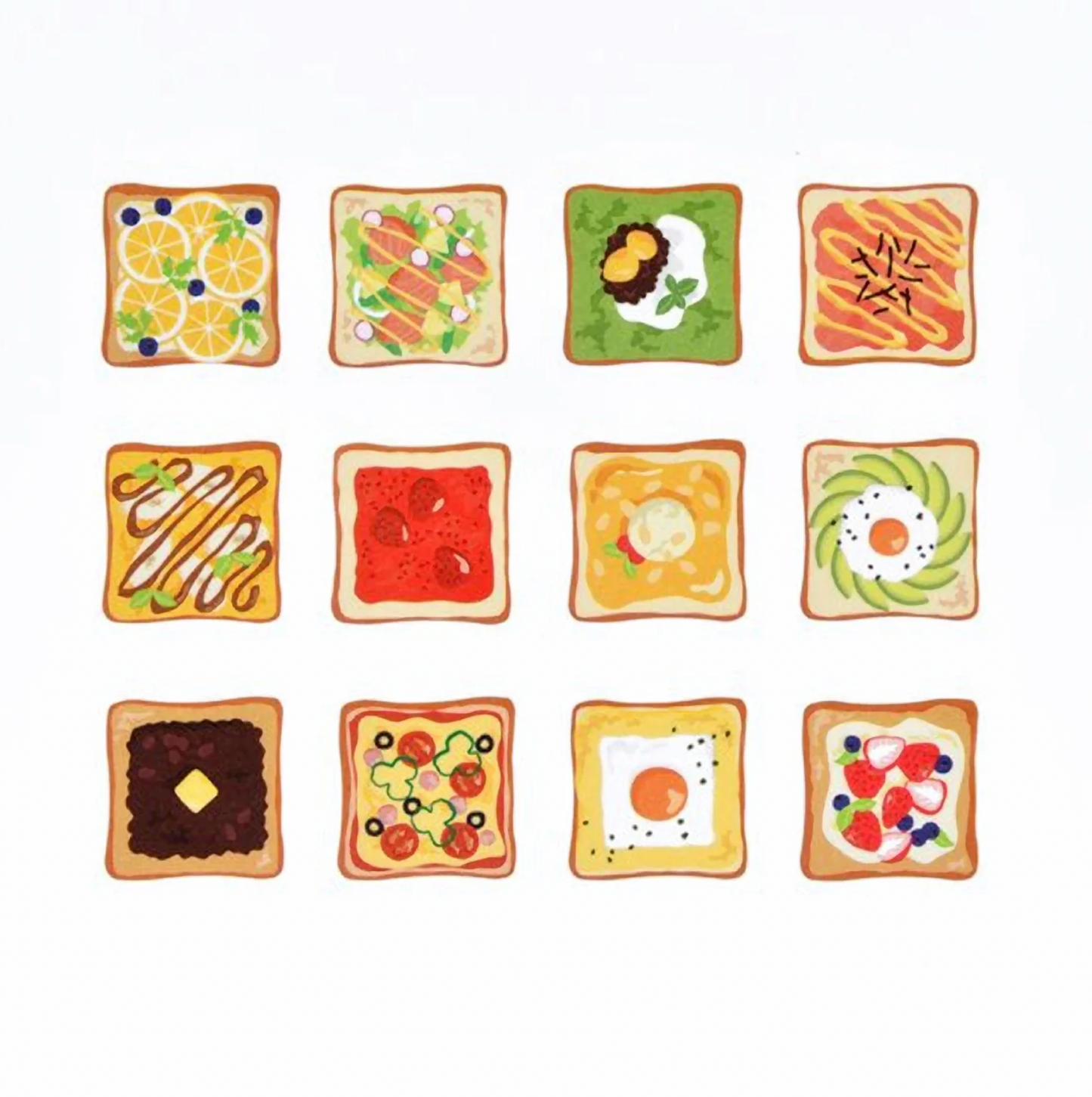 Fancy Toast Washi Sticker Roll