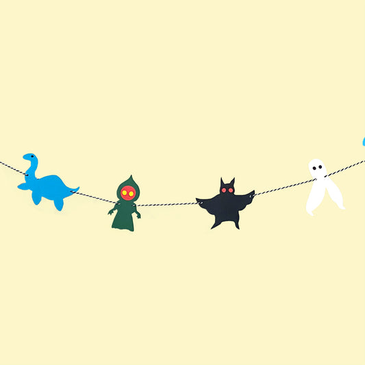 Cryptids and Monsters Paper Party Garland