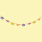 Bright Pumpkin & Bat Halloween Party Garland