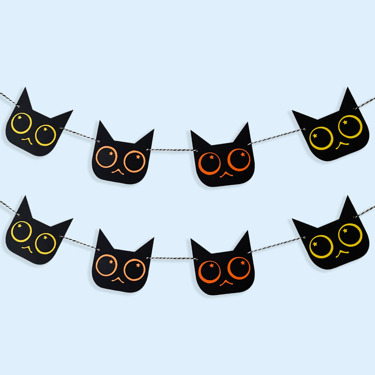 Halloween Black Cat Paper Party Garland