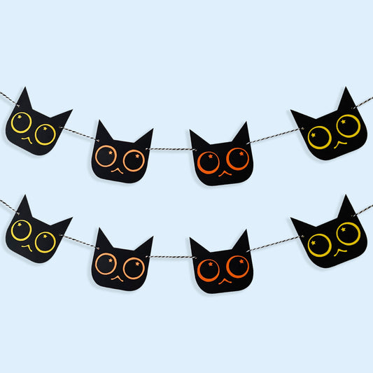 Halloween Black Cat Paper Party Garland